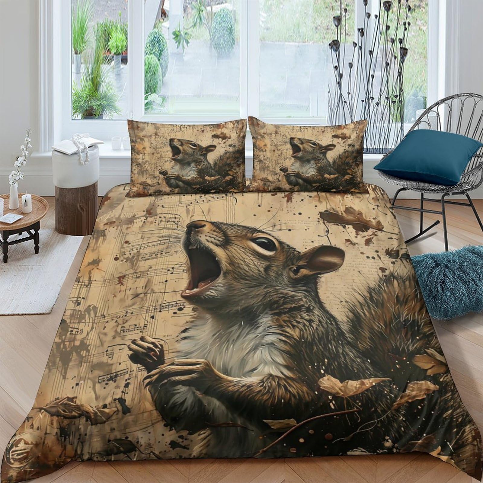 Ctjqhvkz Style-8 3D Printed Roaring Lion Fitted Sheet Microfiber Soft Breathable Forest Animal Mattress Cover For Bedroom Decor Single（135X200cm）