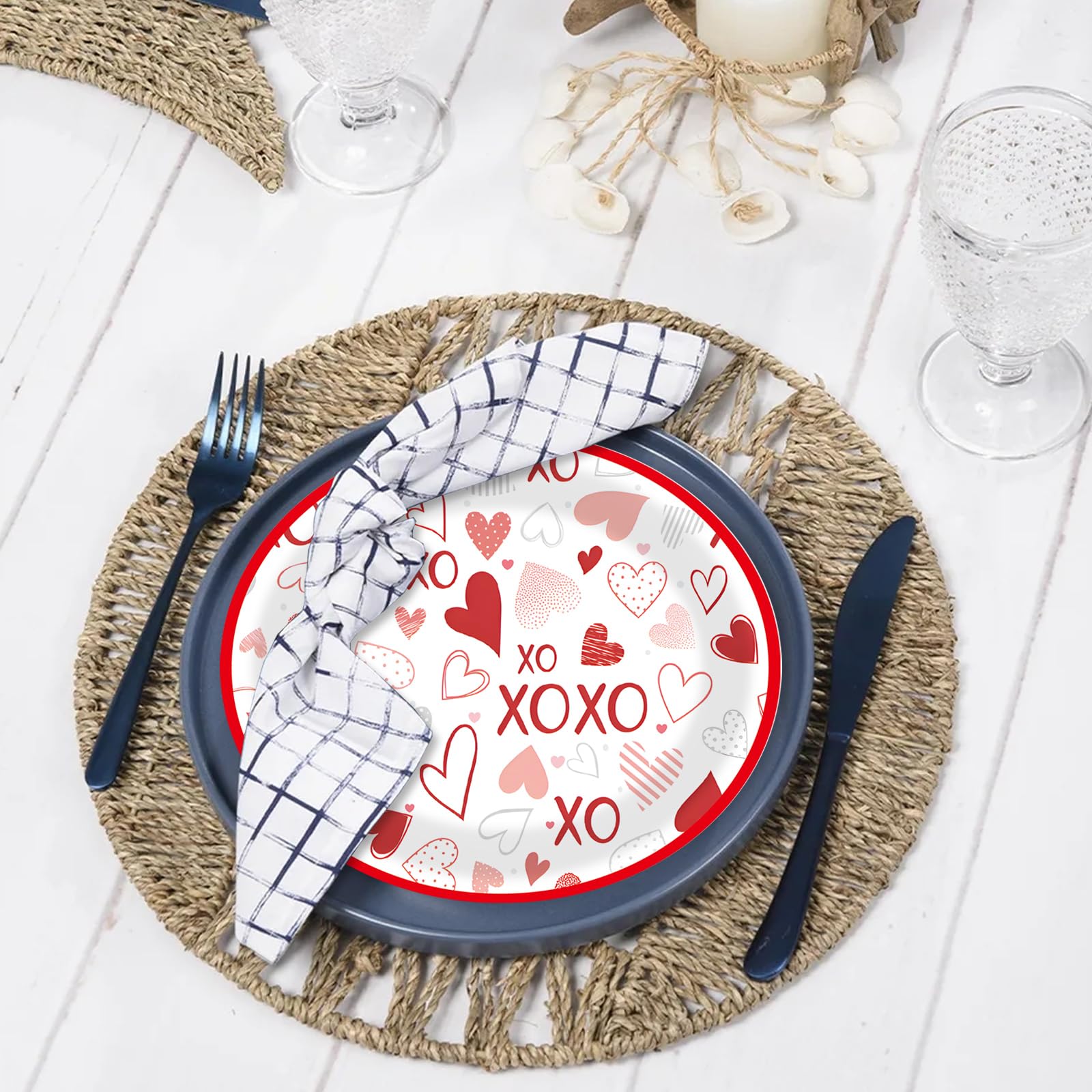 50 piatti di carta ovali per San Valentino, a forma di cuore, usa e getta, per feste, 30 x 25 cm, per San Valentino, matrimonio, compleanno, festa della mamma, decorazioni per feste