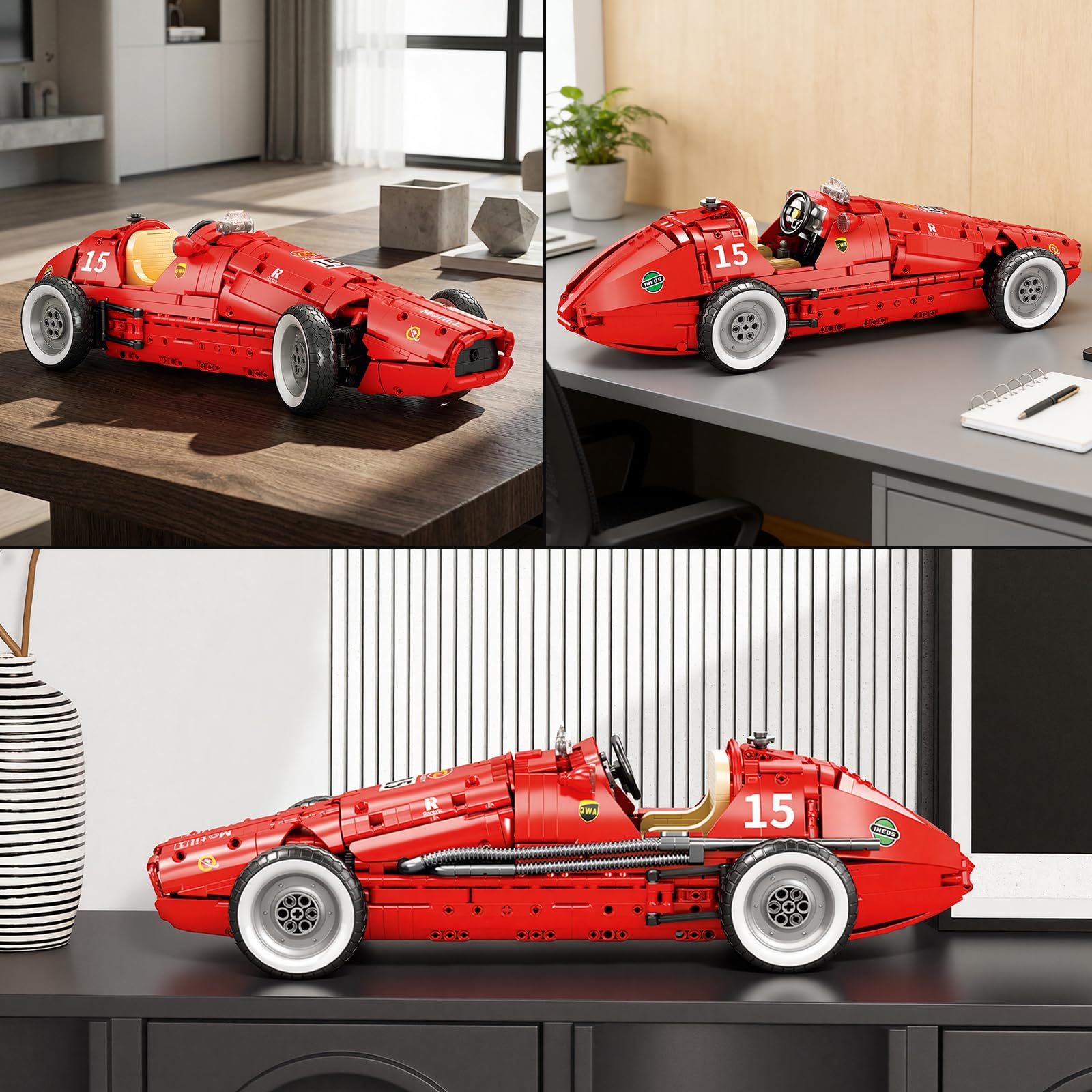 Amazon.co.jp: Reobrix F1 レトロレーシングカー組み立てセット 大人用