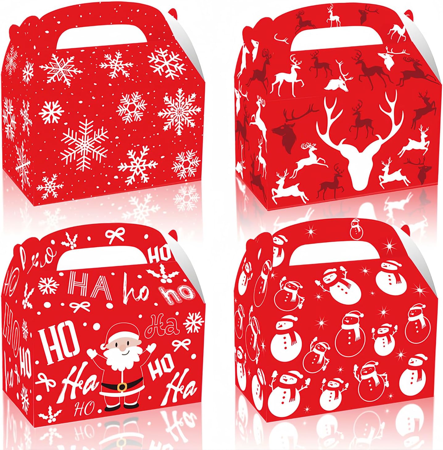 Dimetey 12Pcs Christmas Cupcake Boxes Christmas Cookie Boxes with