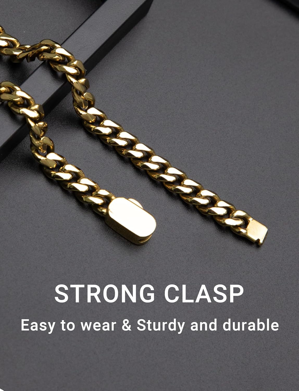 Stainless Steel Mens Cuban Link Chain, Miami Cuban Chain Necklace for Men, 6mm Wide Hip Hop Mens Necklace,Gift for Father Husband Son Men Chain No Tarnish Mens Jewelry Send Gift Box Valentine's Day - Image 6