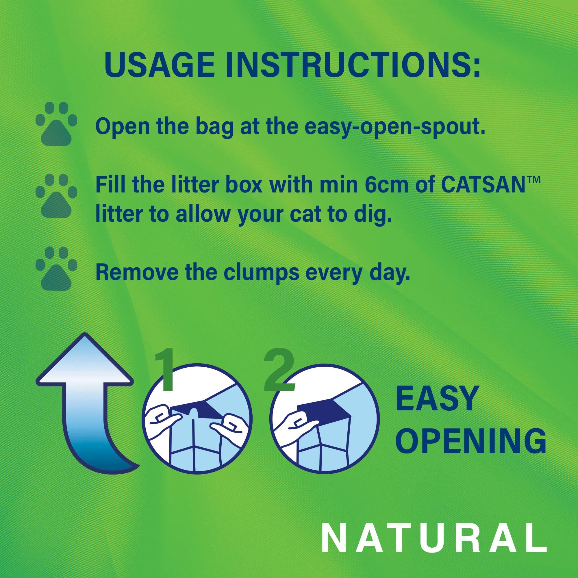 Catsan Natural Clumping Cat Litter, 100 biodegradable, extra absorbent
