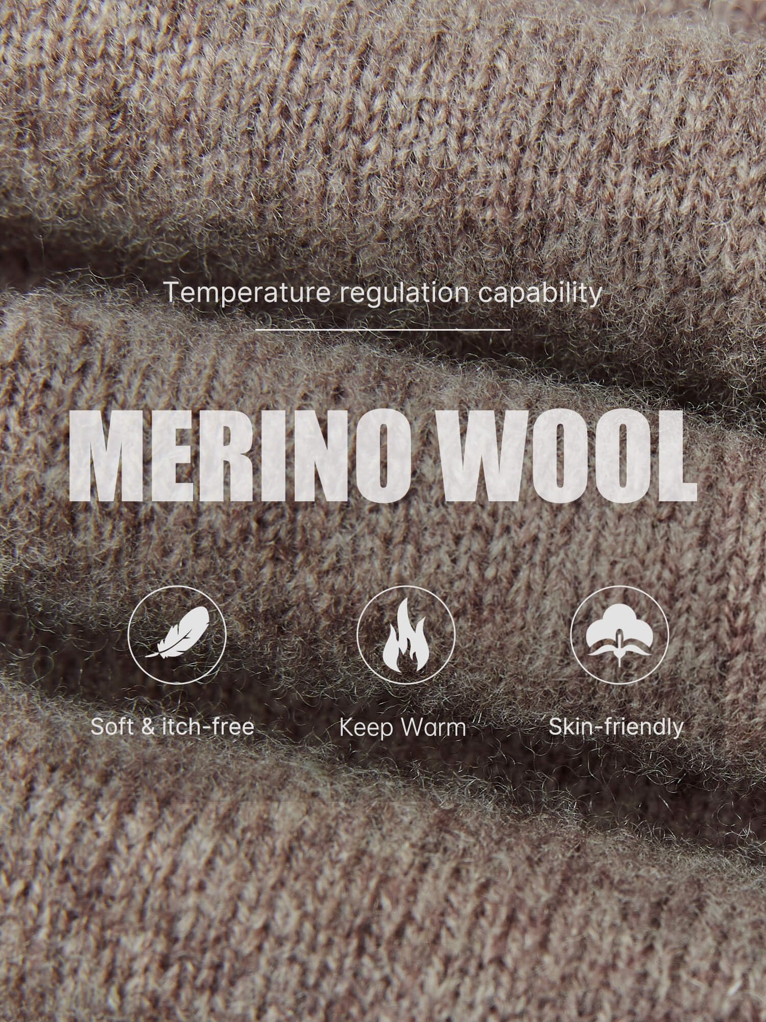 Chanyarn Herren 100% Merinowolle Pullover First-Line Tragefertig Rundhalsausschnitt Lange Ärmel Nahtloser Strickpullover