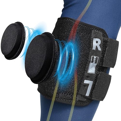 Miniatura 1 de Soporte para aliviar el dolor de ciática, dispositivo de alivio del dolor del nervio ciático con almohadillas de presión móviles duales, rodillera