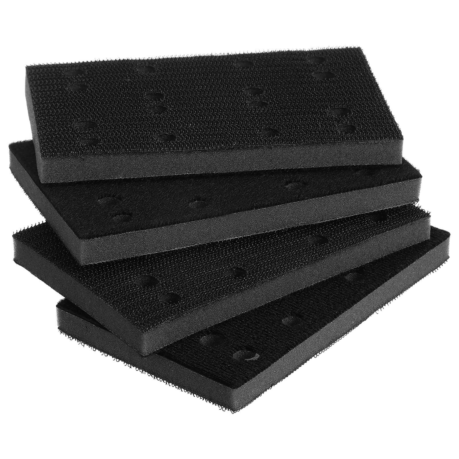 SHINEOFI Interface Soft Sponge Sponge 4pcs Pads Sanding with Hook and Loop Backing Buffer Pads for Efficient Polishing Performance, Multiple Applications, Suitable for Home and Office Use