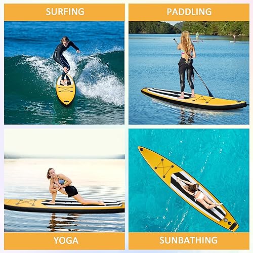 Miniatura 21 de Inflatable Paddle Boards with Non-Slip Deck, Ultra-Light Stand Up Paddle Board Surf Board with Accessories & Carry Bag, Wide Stable Design for