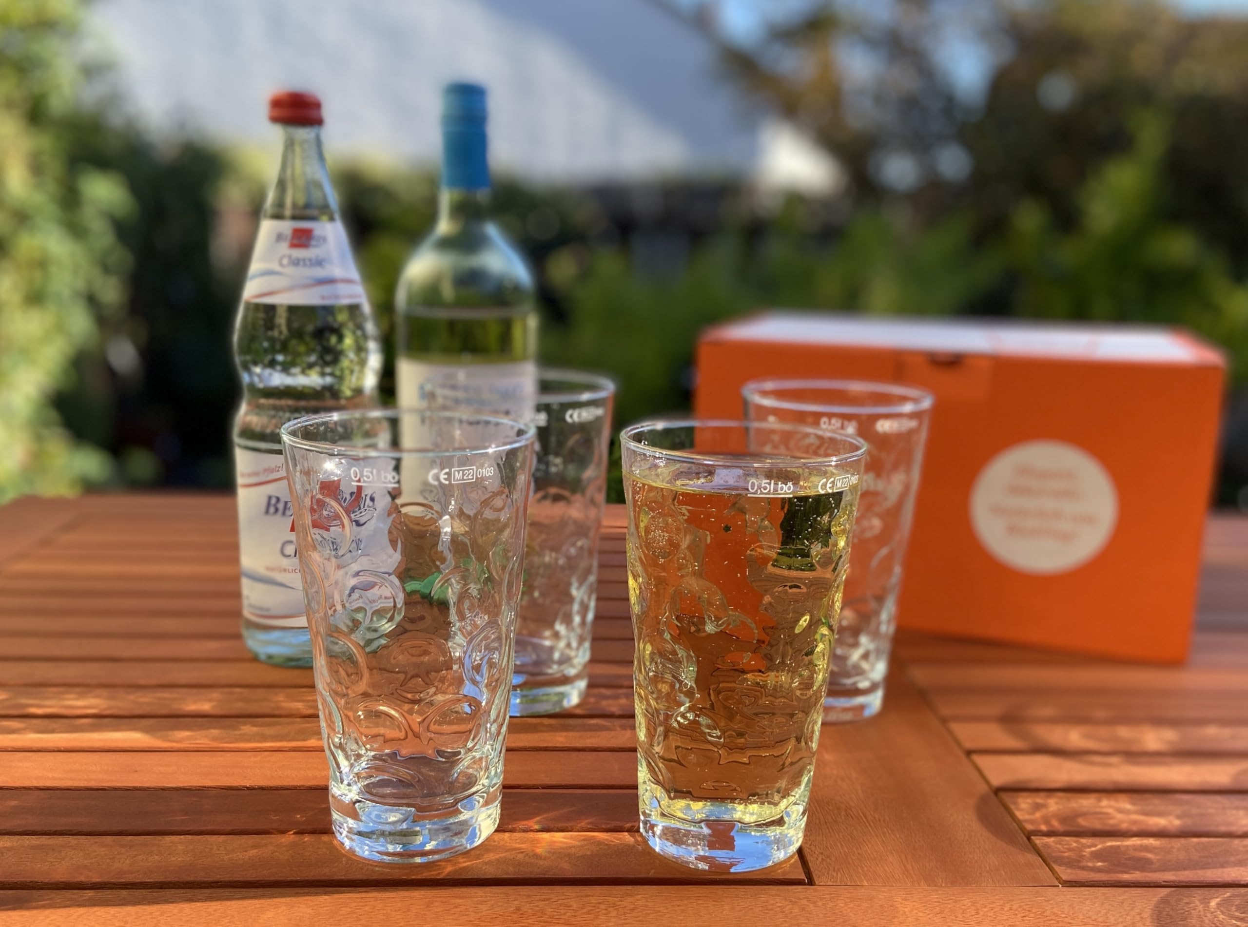 4 x 0,5 L Pfalz Dubbeglas - Das Schorleglas für eine Pfälzer Schorle