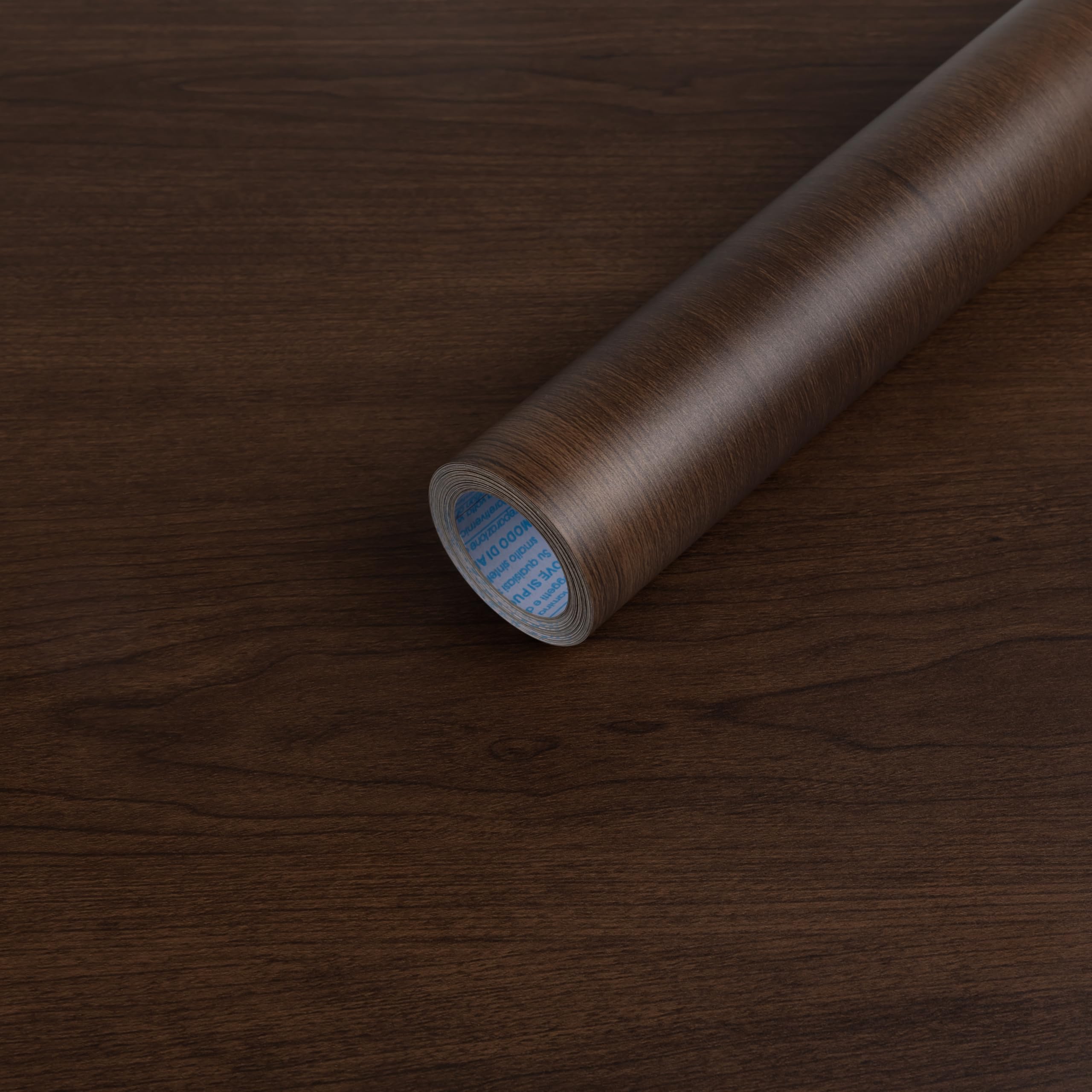 Hode Oak Vinyl Wrap Wood Effect Sticky Back Plastic Roll, Self Adhesive Wallpaper Worktop Vinyl Covering, Contact Paper for Kitchen Cupboards Furniture Door Table, Walnut Wood 40x300cm