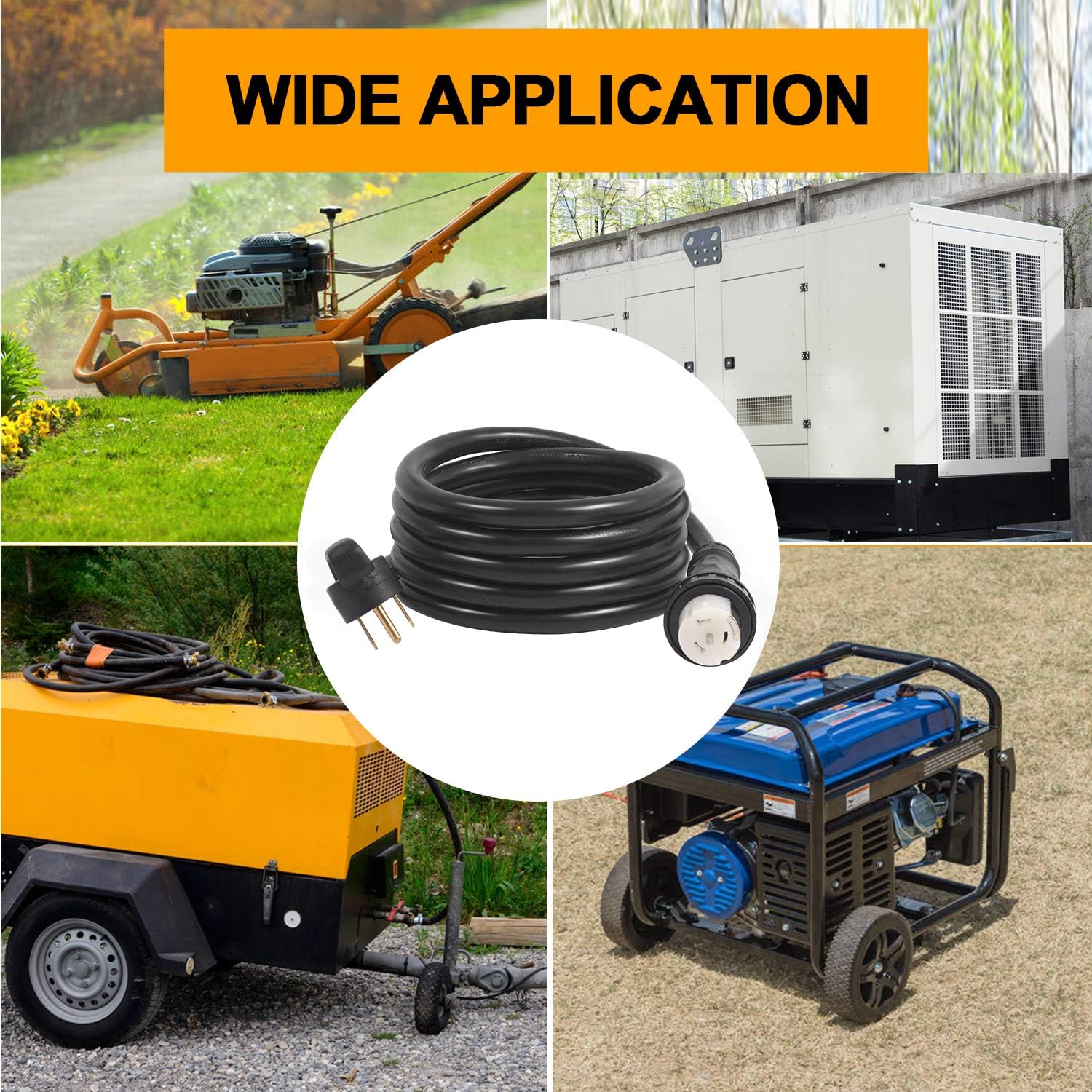 🔥 Flаѕh Sаlе Best brose 15Ft 50 Amp Heavy Duty Generator Extension Cord 125V 250V 12500W UL Listed Generator Power Cord N14-50P & SS2-50R Twist Lock Connectors (15Ft 8AWG) TOP оƒƒERS Best brose 15Ft 50 Amp Heavy Duty Generator Extension Cord 125V 250V 12500W UL Listed Generator Power Cord N14-50P & SS2-50R Twist Lock Connectors (15Ft 8AWG)