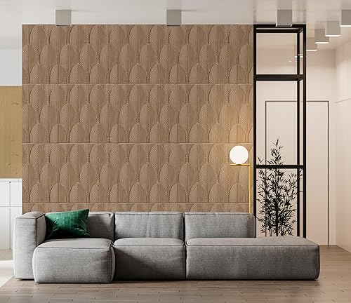 Miniatura 5 de STICKGOO Paneles de pared 3D para despegar y pegar, diseño de cactus, 19.7 x 19.7 pulgadas, paneles de pared de PVC de madera sintética para