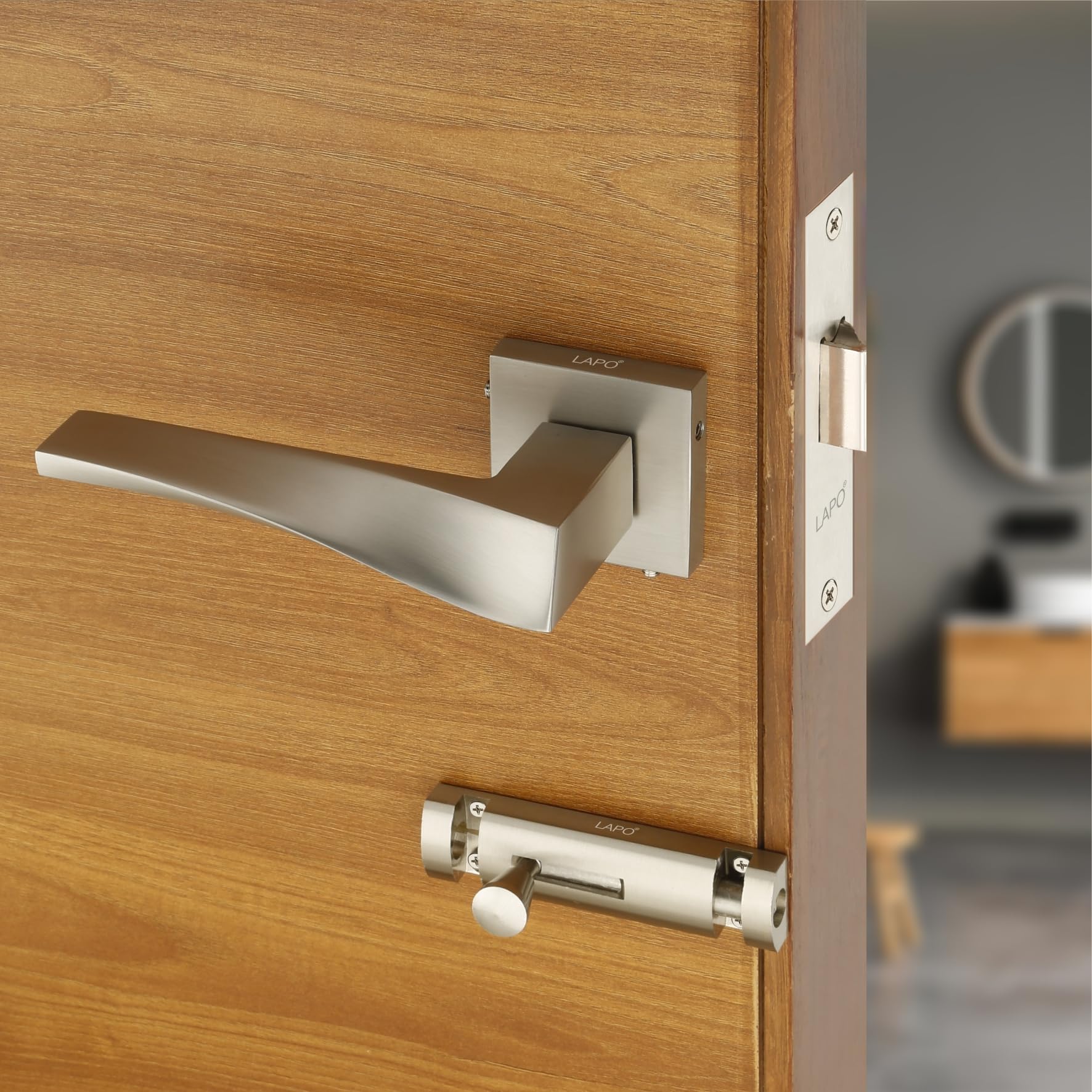 LAPO Door Lock for Bathroom Door Without Key, Door Lock Balcony, Without Key Lock for Door, Toilet Door Lock for Home,Office,Hotel | Matt Finish | 3 Years Warranty Ro-183 (B0C6Y11XYT) Amazon Price History, Amazon Price Tracker