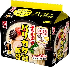明星 チャルメラ バリカタ麺豚骨 5食パック×6袋
