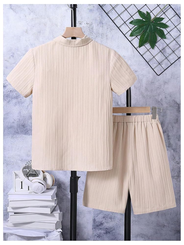 Amazon.com: SweatyRocks Boy's 2 Piece Outfits Short Sleeve