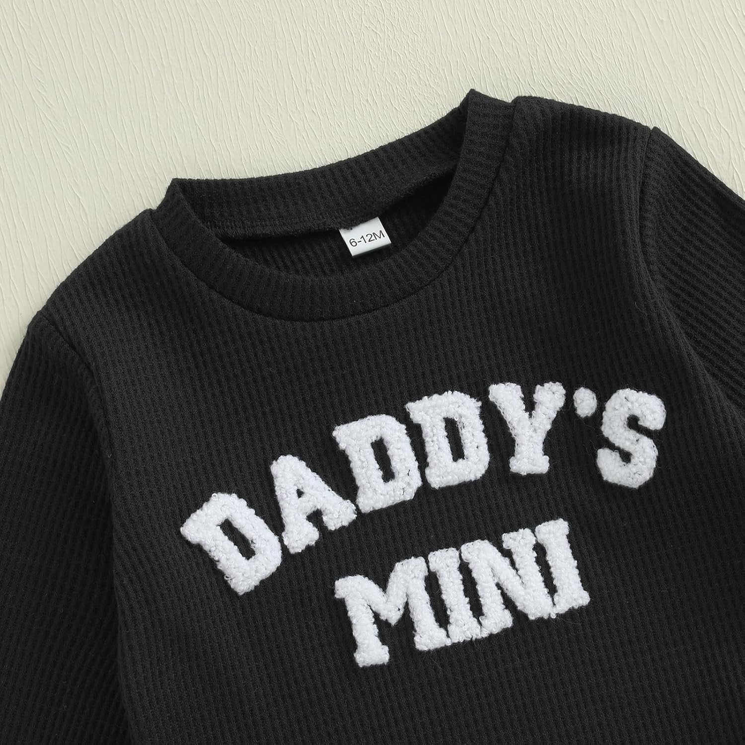 Kupretty Baby Boy Clothes 3 6 12 18 Months Fall Winter Outfit Mama's Boy Embroidery Waffle Long Sleeve Romper Pants Set - Image 4