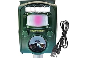 2024 Upgraded Solar Animal Repeller with Enhanced Flashing LED Light