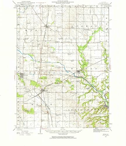 Illinois Maps - 1921 Buda, IL - USGS Historical Topographic Wall Art - 35in x 44in