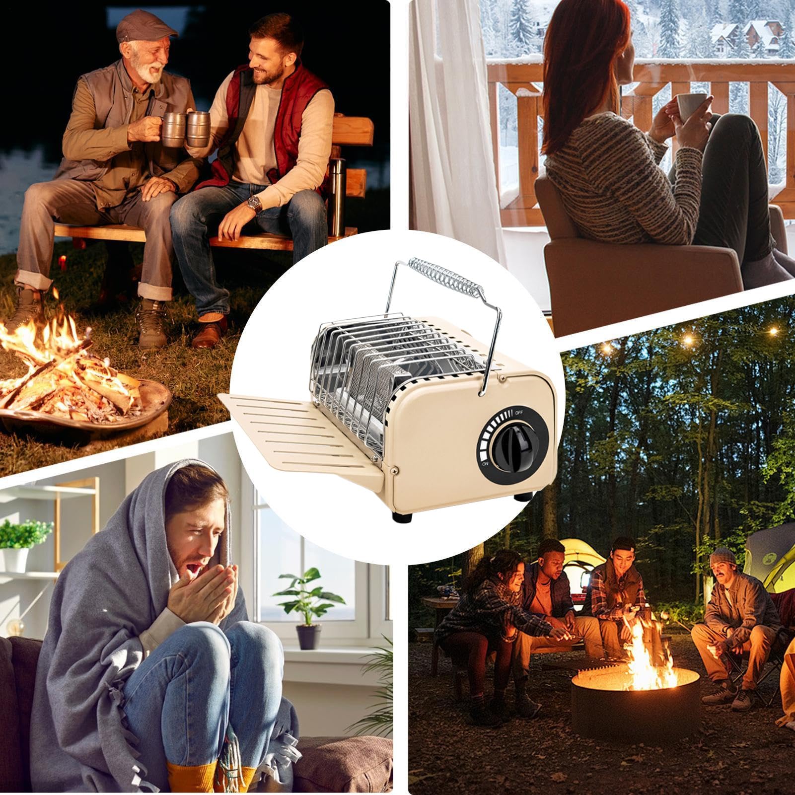 Réchaud Pour Tente De Camping Réchaud À Gaz Pour Tente 1200W Avec Sac De