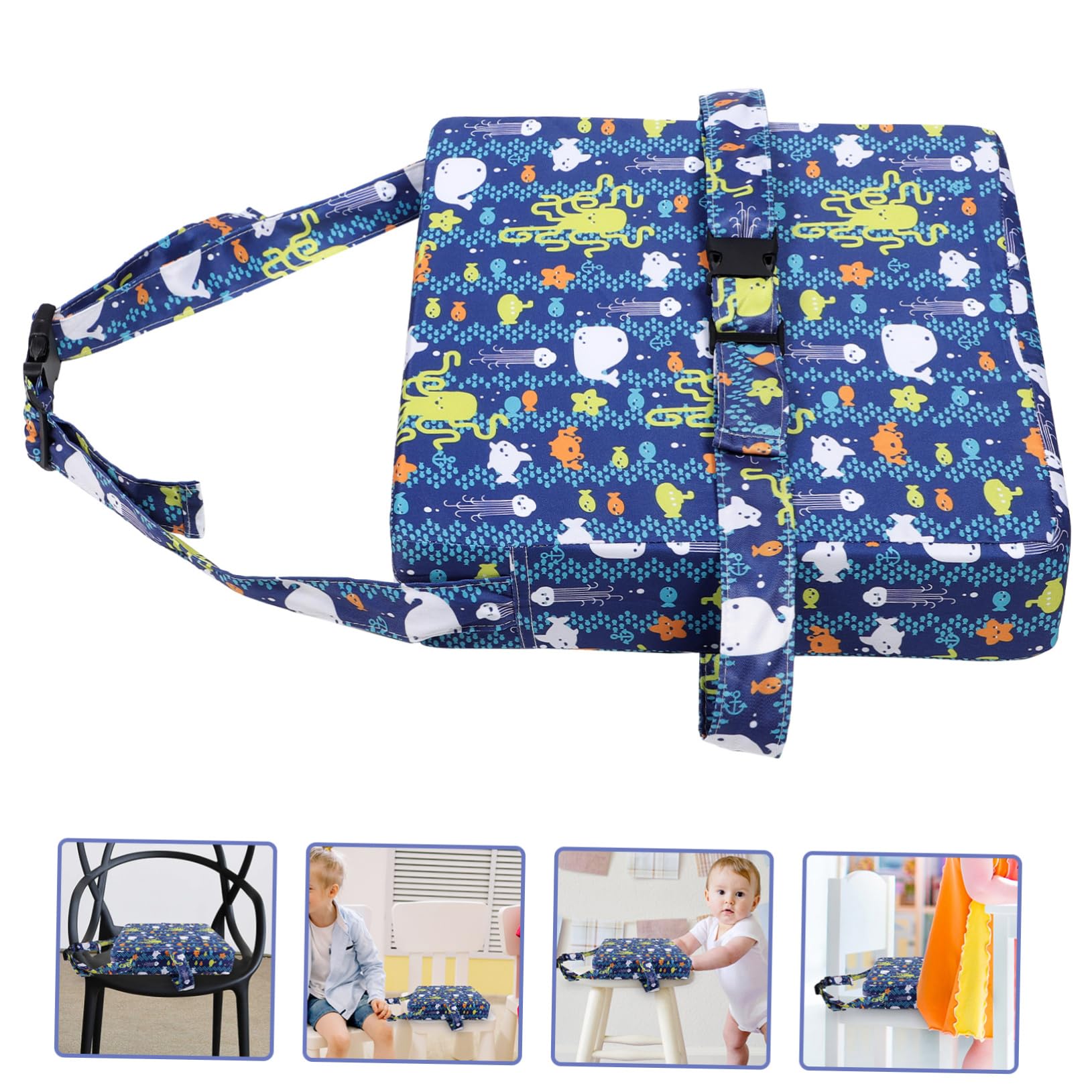 Cojín Elevador Infantil para Comer Portátil y Compacto Diseño con Dibujos Animados Aumenta Altura para Sillas de Comedor para Casa y Viaje