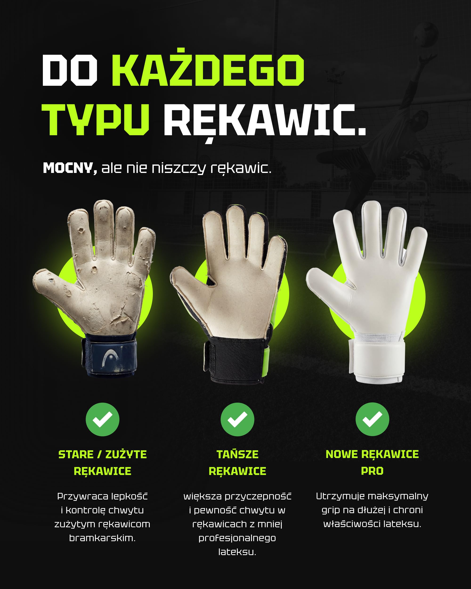 Klej Do Rękawic Bramkarskich 50ml Spray Grip Gloves, Zwiększa Przyczepność Lateksu, Pewny Chwyt Piłki, Na Trening & Mecz