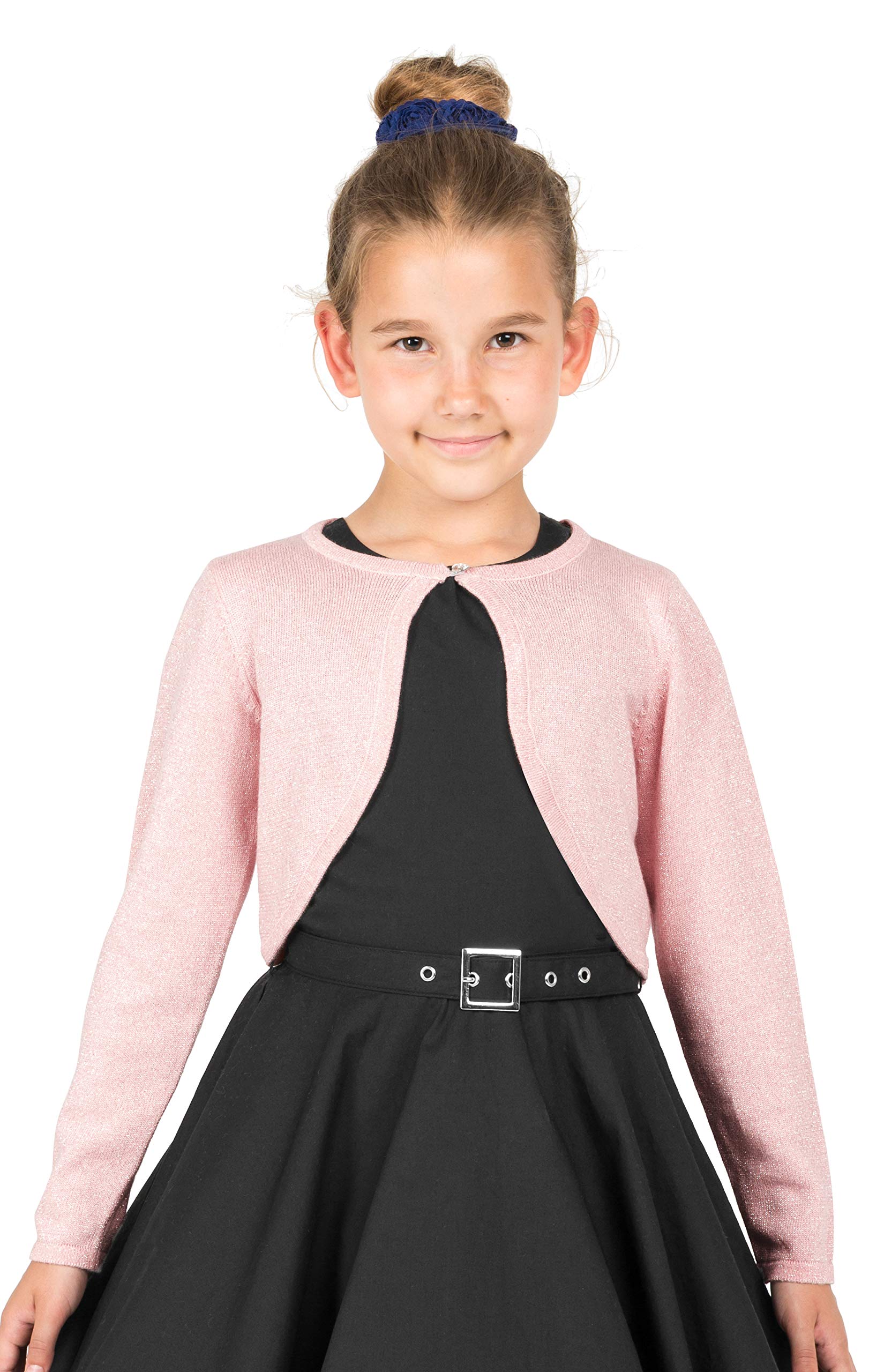 BlackButterfly Niñas Manga Larga Brillante Bolero Cárdigan
