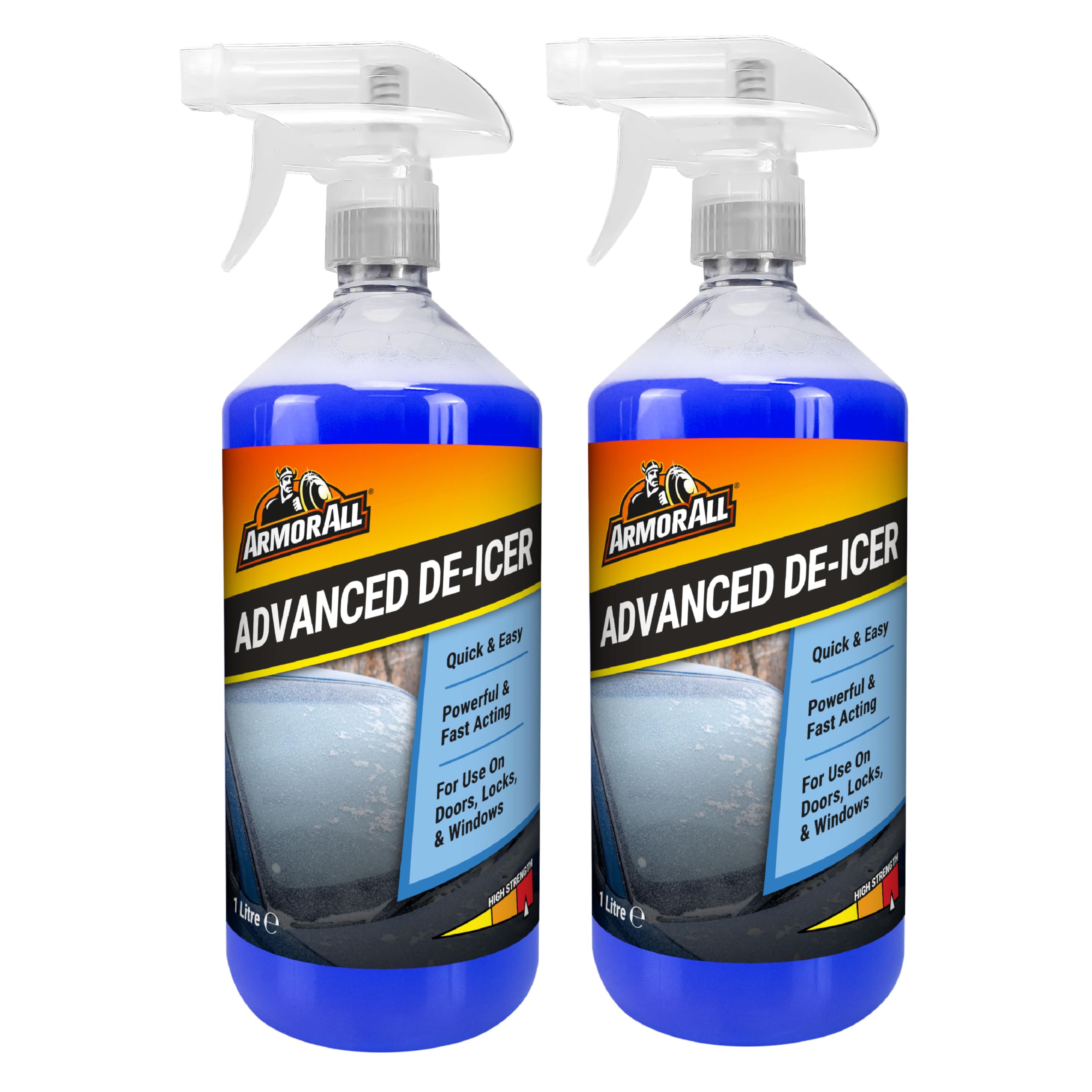 Armor All Advanced De-Icer, 2 x 1 Litre, Melts Ice Quickly, For Car Windows, Door Locks, Latches, Headlights
