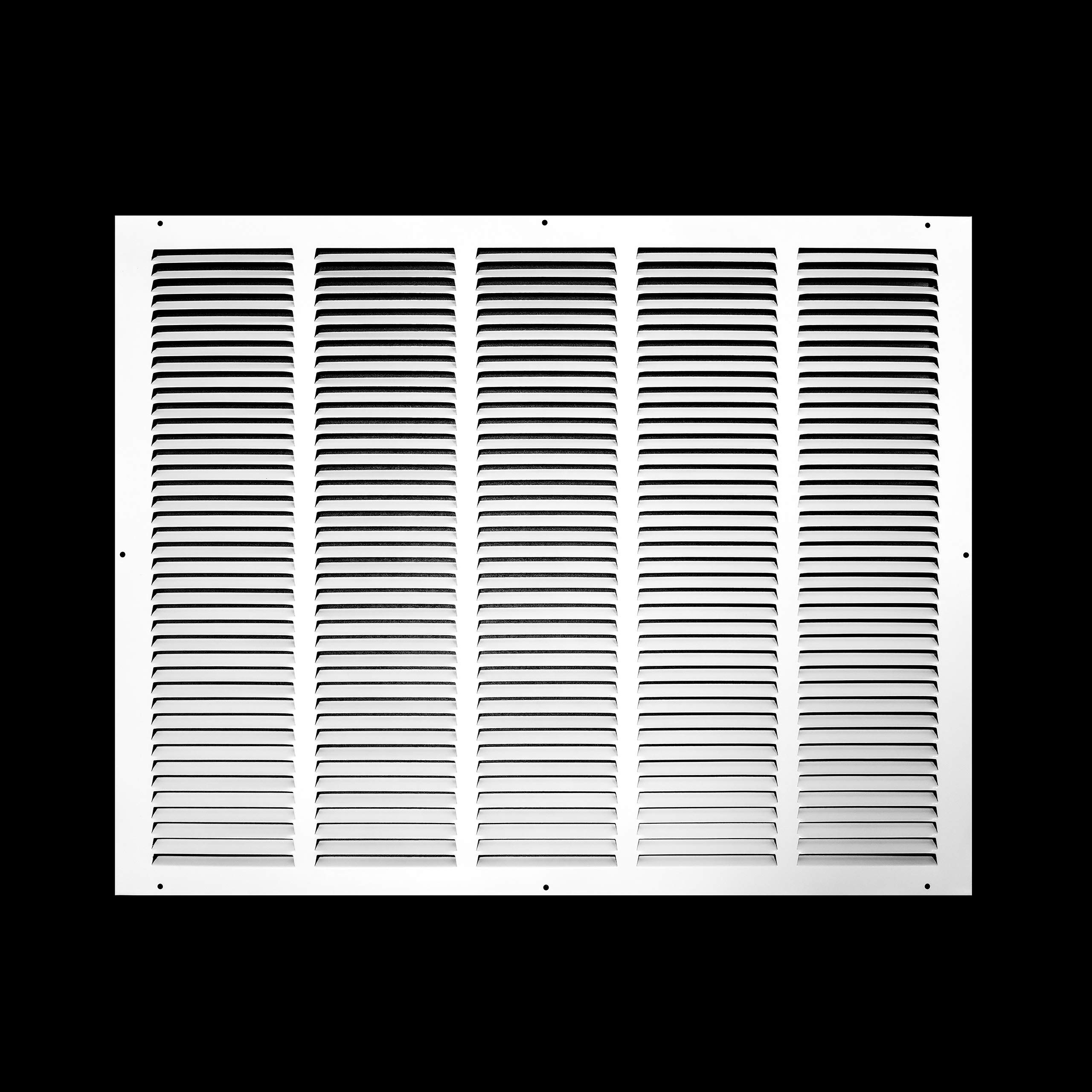 26" X 20" [Duct Opening Measurements] Heavy Duty Steel Return Air Grille | HVAC Vent Cover Grill for Sidewall and Ceiling, White | Outer Dimensions: 27.75"W X 21.75"H for 26x20 Duct Opening