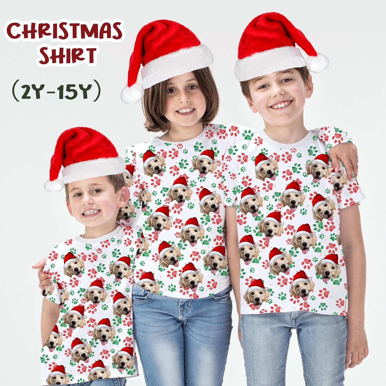 Ugly Christmas Shirts Custom Funny T-Shirts with Photo for Women Men Ugly Sweatshirt Party Christmas Outfit - Image 4