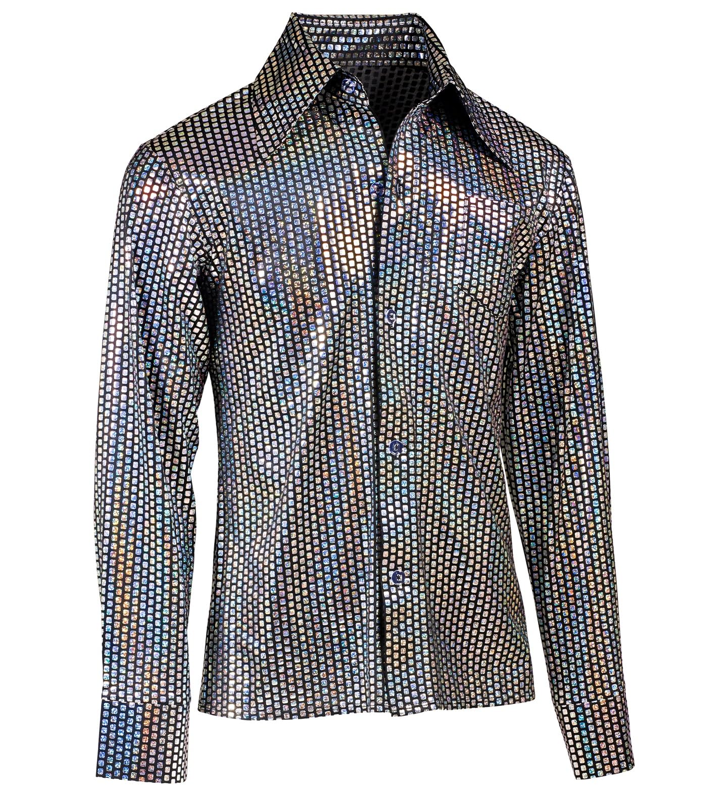 W WIDMANN MILANO Party Fashion - Camisa años 70, estilo disco, camisa hombre, disfraces