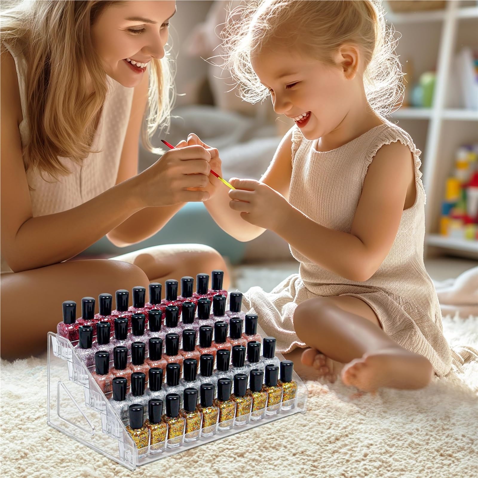 Organizer Na Lakier Do Paznokci Przezroczysty Organizer Na Lakiery Do Paznokci, Wielofunkcyjny Ekspozytor Do Łazienki(5-Tier)