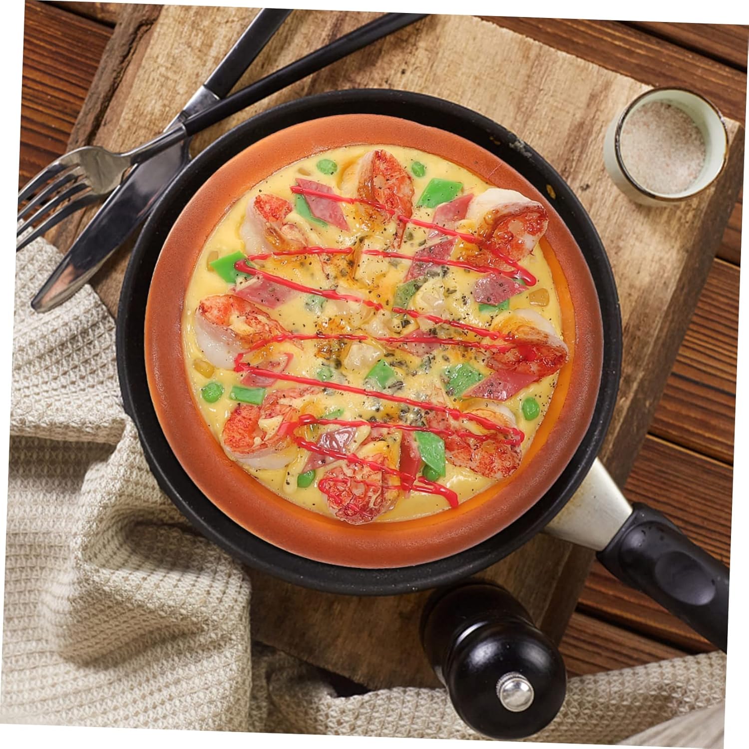 Realistic Pizza Model Toy 7.08 Inch Simulation Pizza Prop for Photography Party Decor Table Display Reusable Food Model