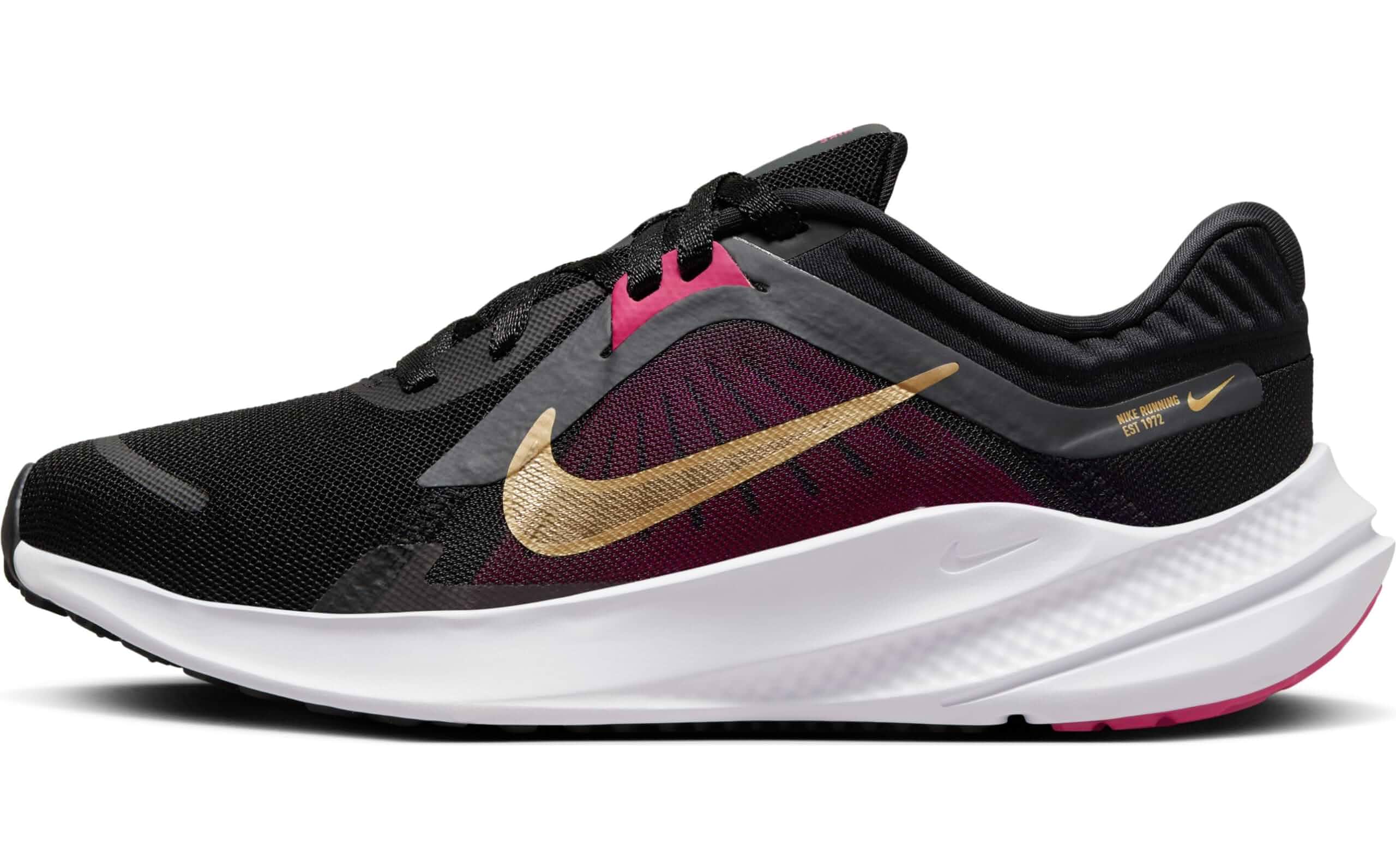 Nike Women's WMNS Quest 5Low, Black Metallic Gold Dk Smoke Grey, 7.5 US