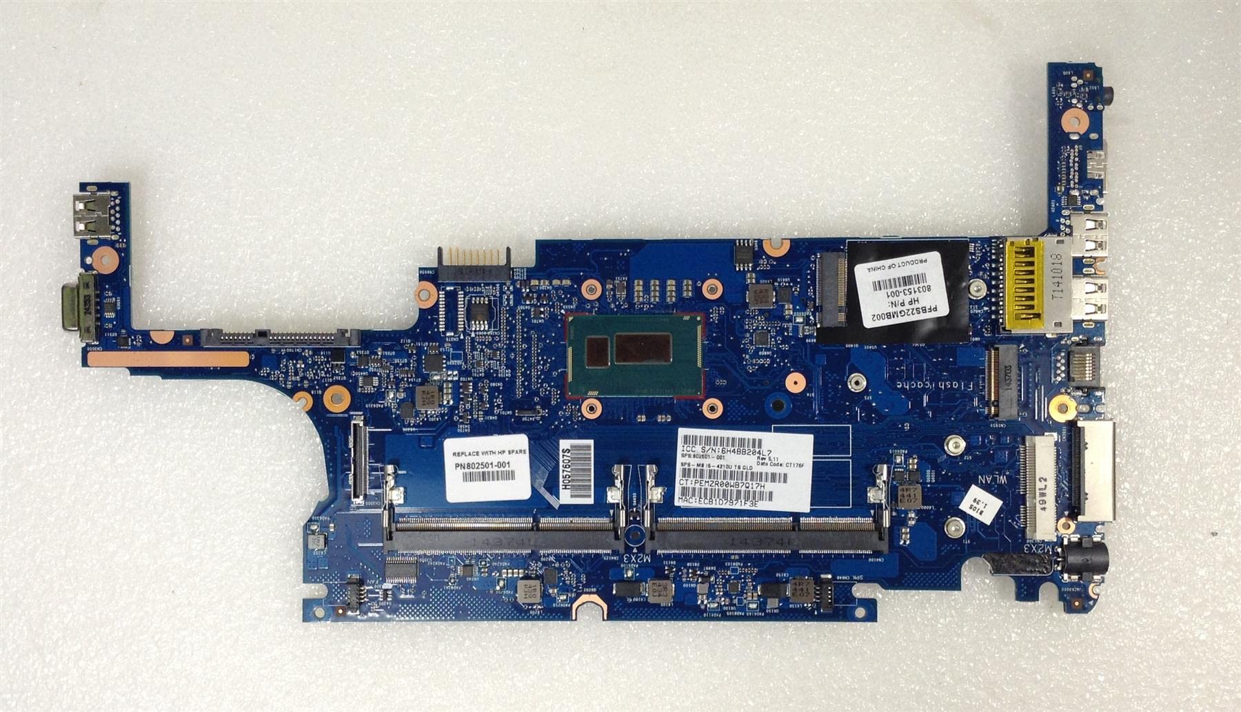 for Hp Elite 820 G1 802501-0C1 Motherboard Intel Core i5-4210U Mainboard  Compatible with 802501-601 802501-501 802501-0c1 802501-6c1 Motherboard