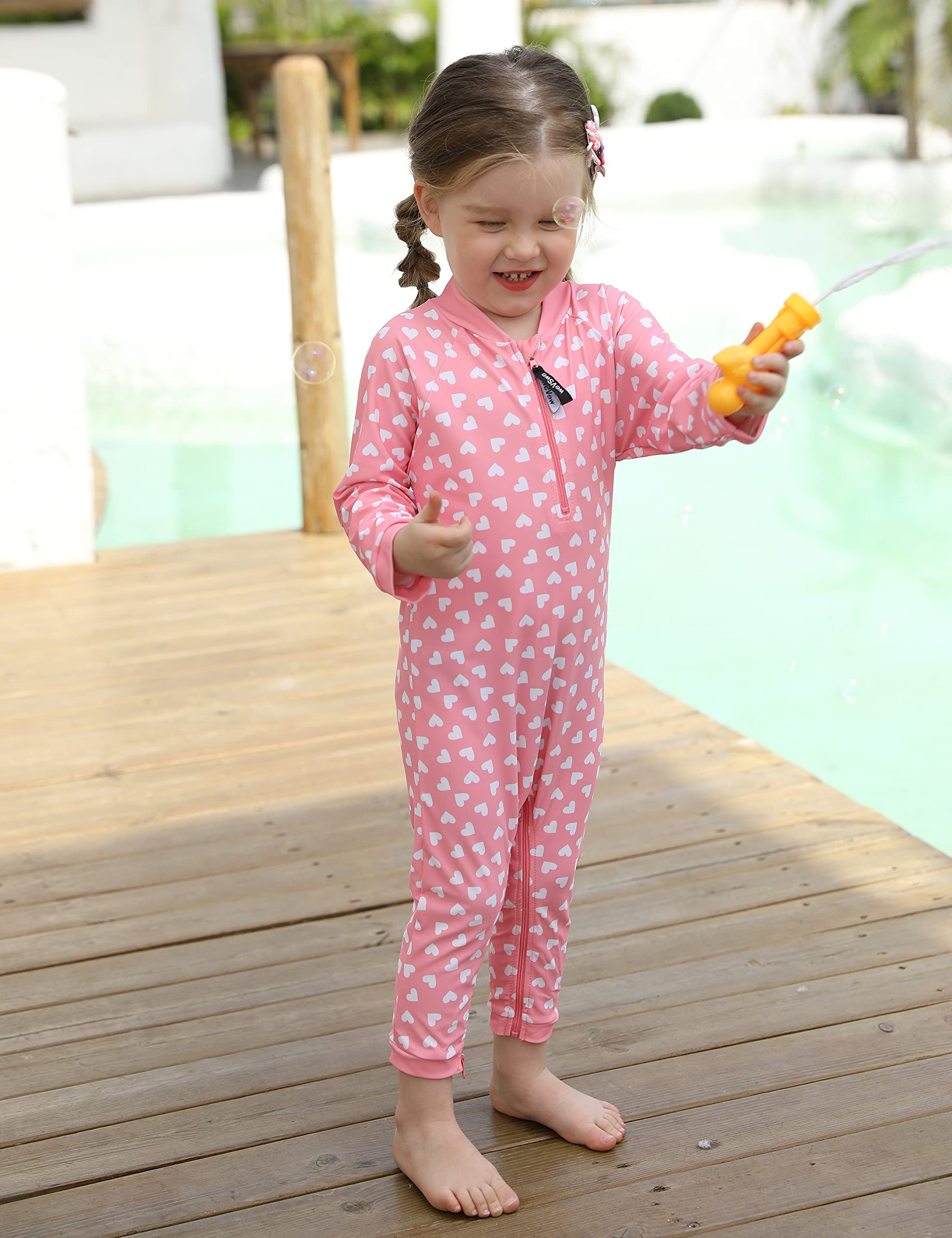 weVSwe Baby Toddler Boy Swimsuit Long Sleeve Baby Swimwear UPF 50+ Sun Protection Rash Guard Swimming Costume with Crotch Zipper 0-3 Years — view 111