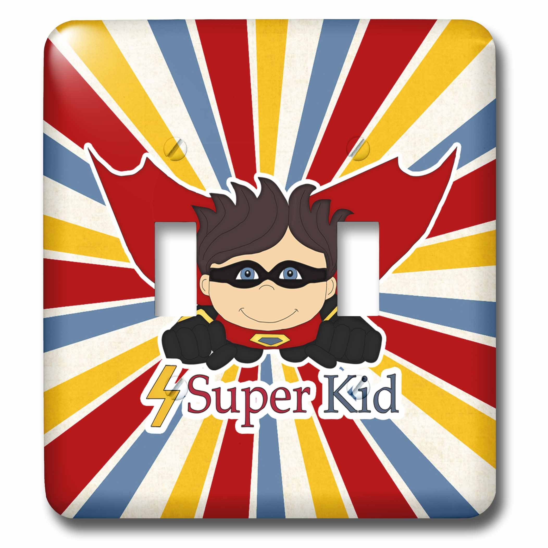 Interrupteur Superhero Boy 3dRose lsp_251757_1 déco murale enfant