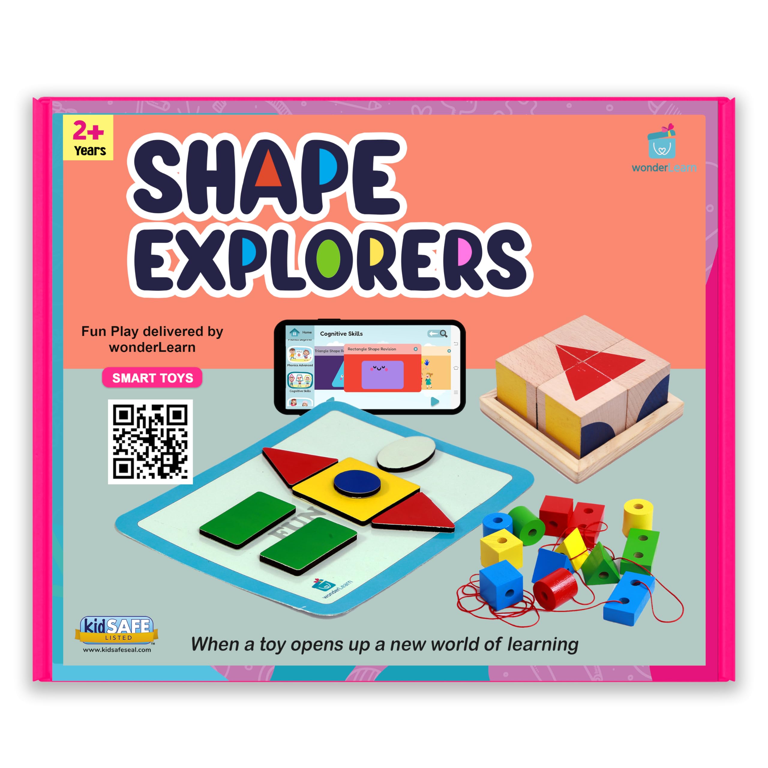 Wonderhood Wonderlearn Little Einstein Series - Fun And Learning Toys For 2+ Year Old Boys And Girls - Build Motor Skills, Problem Solving, Stem, Pretend Play (Shape Explorers), Multicolor