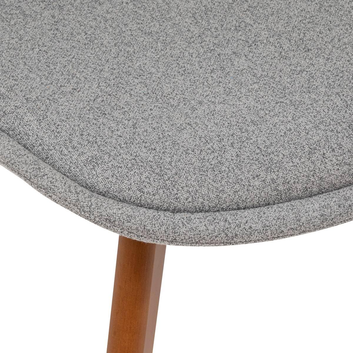 Atmosphera Créateur d'Intérieur - Chaise Baya Rétro Gris - Tissu et Hêtre - Salle à Manger, Cuisine, Bureau, Salon - Confortable Coussin Intégré
