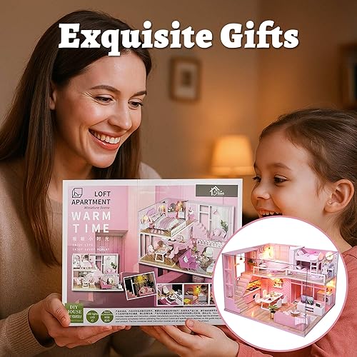 Miniatura 17 de Flever Kit de casa de muñecas en miniatura, habitación creativa con muebles para regalo romántico de San Valentín (historias de flores)