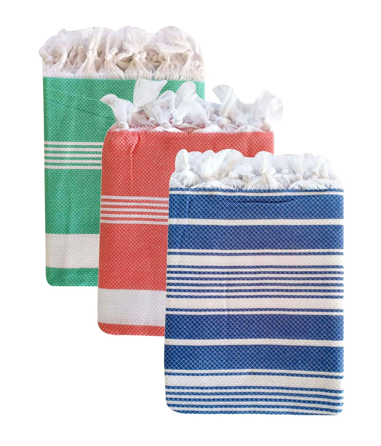 Jaquar Multi Color Cotton Bath Towels/Big Towel Combo Pack of 3, (30 * 60 Inches) Amazon.in
