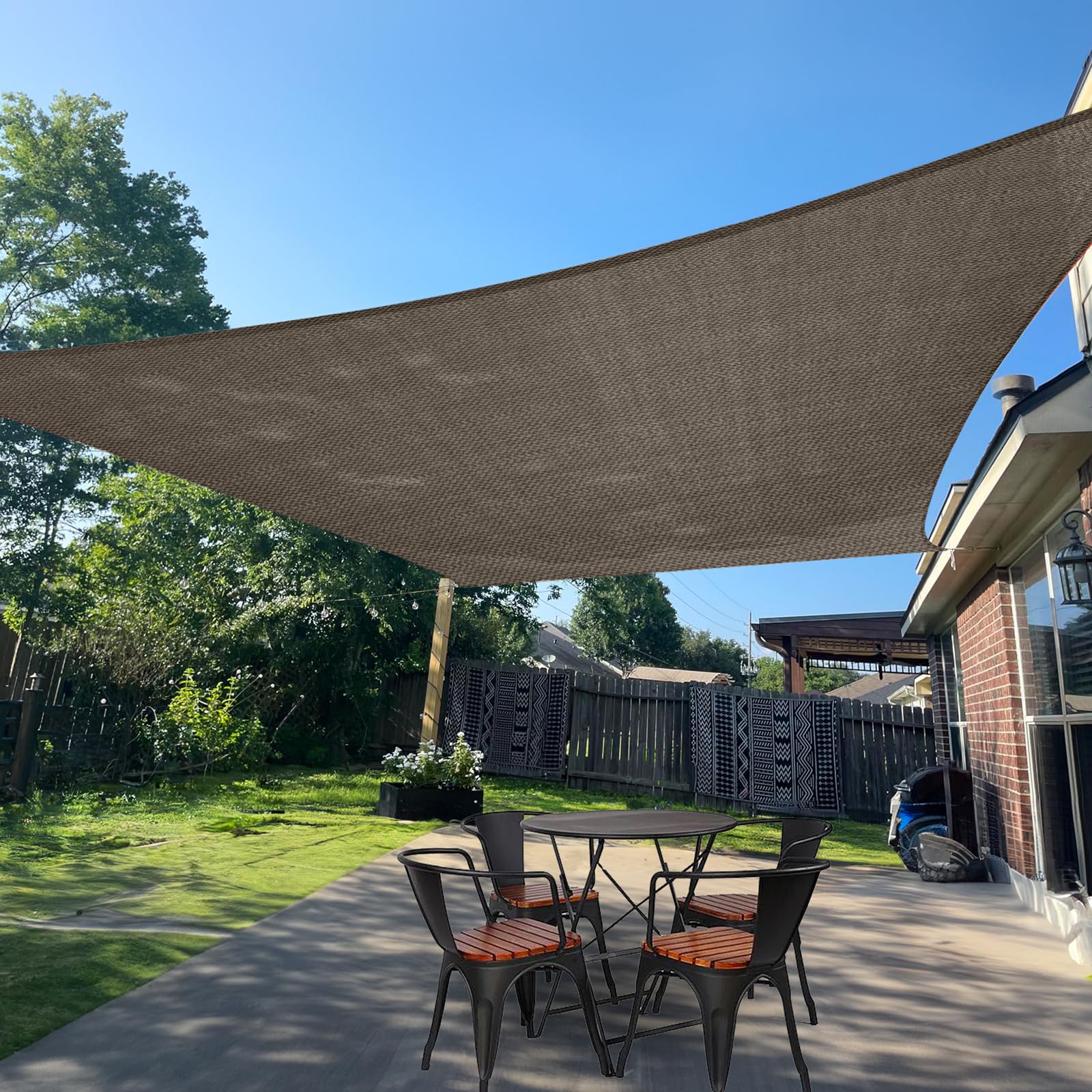 Photo 1 of SUNLAX 10' x 20' Rectangle Shade Sail - Brown