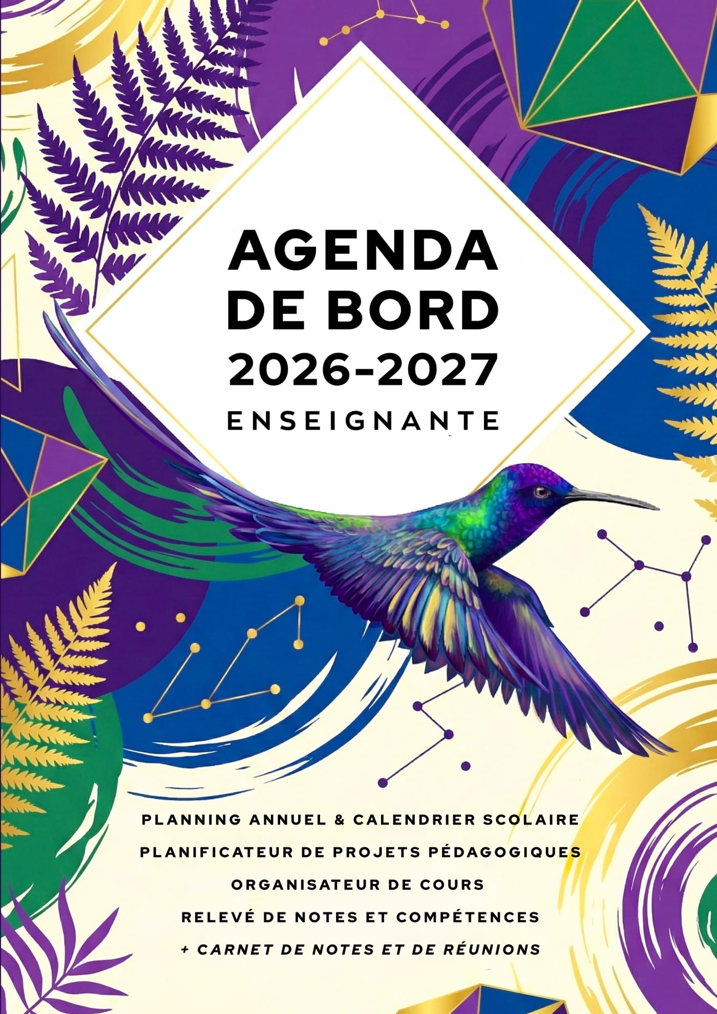 Agenda de bord 2026/2027 Enseignante: Carnet de bord A4 pour les professeurs