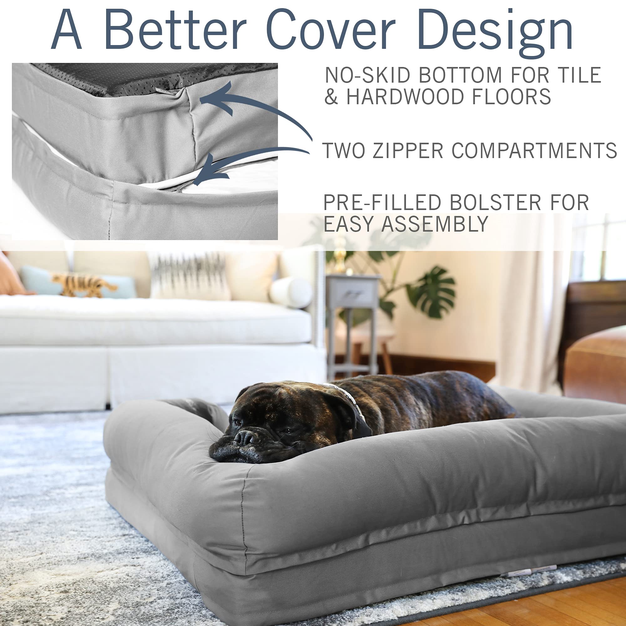 PetFusion Ultimate Dog Bed, Orthopedic Memory Foam, Multiple Sizes