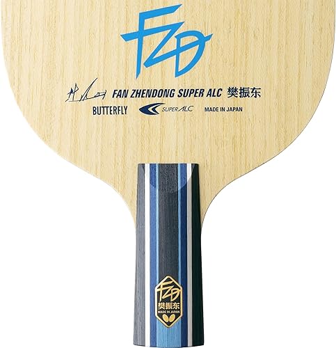 Miniatura 7 de Butterfly Fan Zhendong Super ALC - Cuchilla de tenis de mesa profesional Butterfly - Estilo tradicional o inverso con mango chino Penhold -