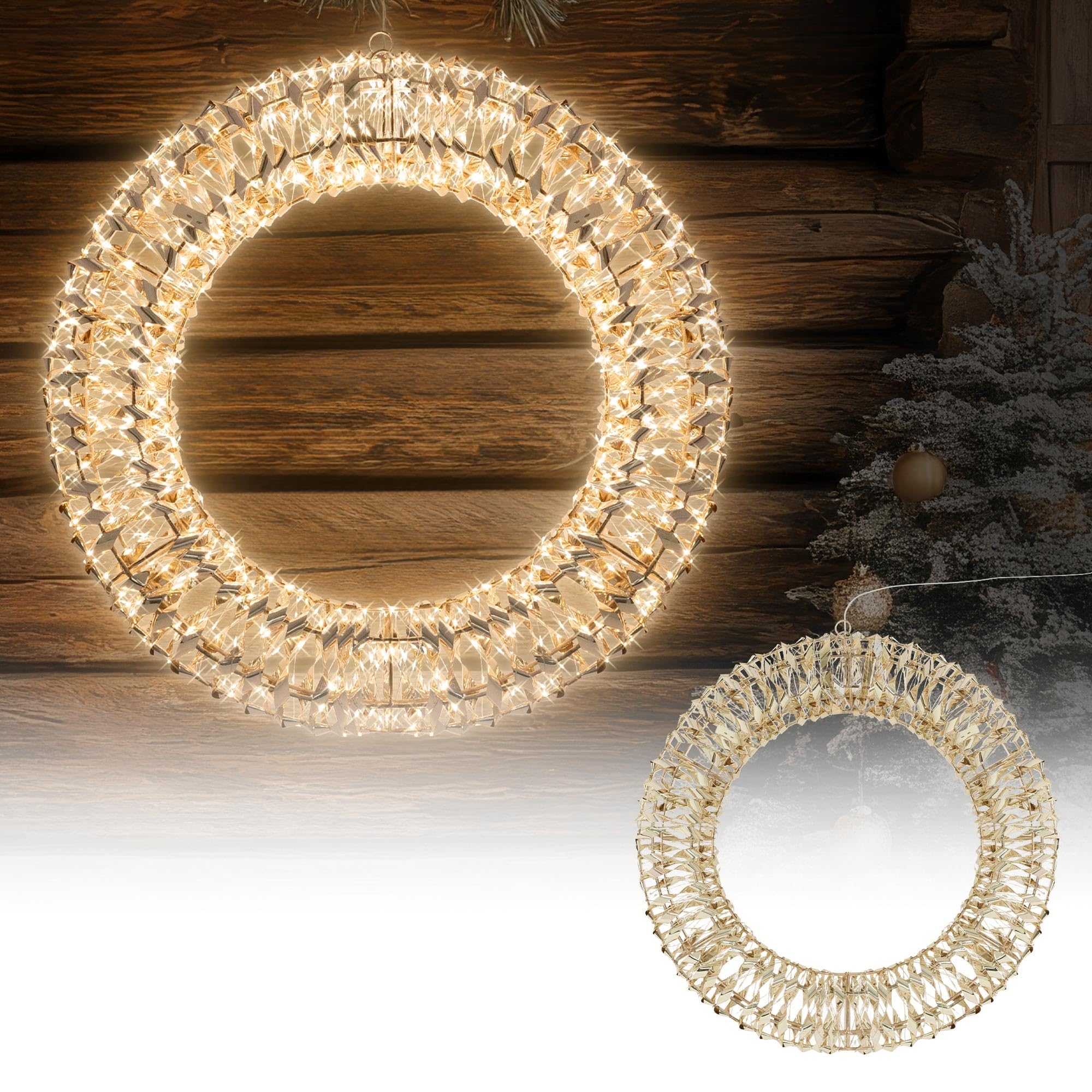 Ghirlanda Natalizia A LED Con Ghiacciolo Decorazione Festosa Da Giardino Per Esterni 40 Led Bianco Caldo 91584355