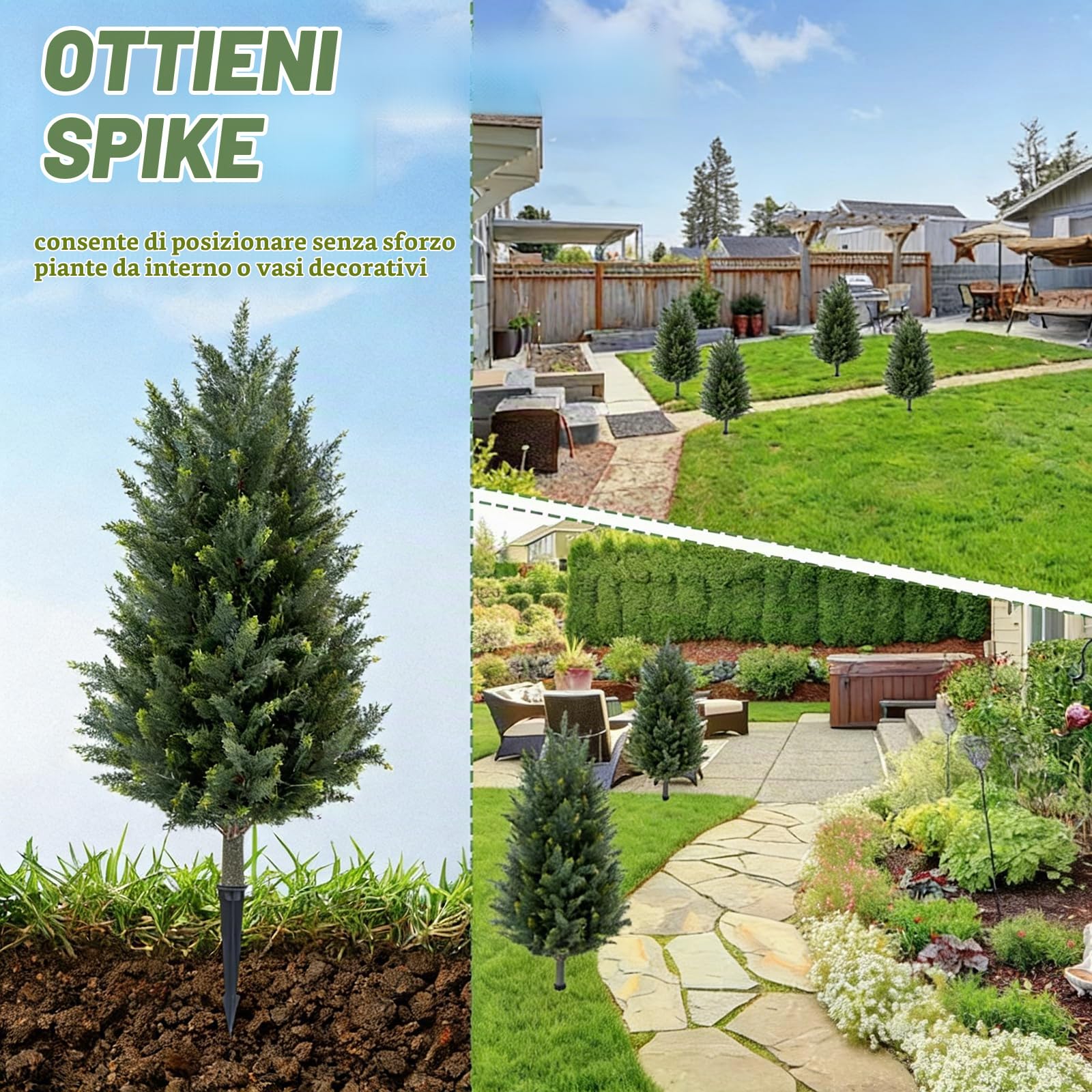 Tutte le piante di pino artificiale alta 90 cm, in plastica, resistenti ai raggi UV, per interni ed esterni, ufficio, soggiorno, camera da letto e giardino decorazione con nastri luminosi, 2 pezzi