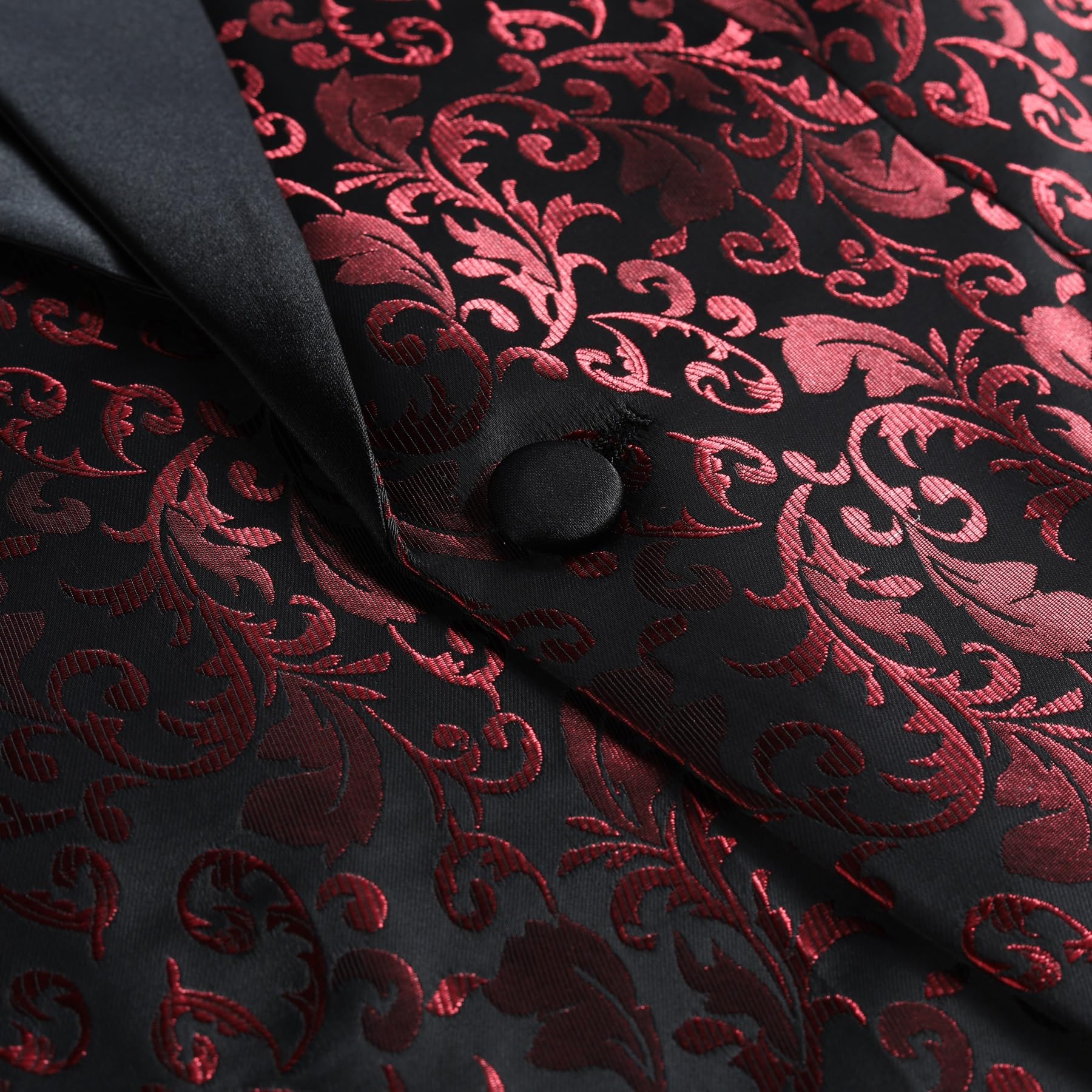 Allthemen Hombre Blazer Casual con Paisley Jacquard Chaqueta de Traje 1 botón Color Liso Regular Negocios Boda