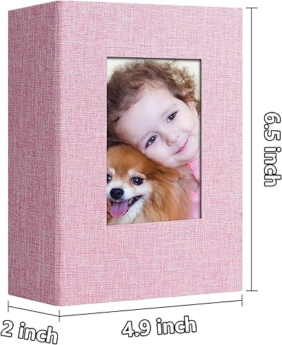 Miniatura 3 de Álbum de fotos de 4 x 6 pulgadas, 100 bolsillos, álbumes de fotos con cubierta de lino, álbumes de fotos para familia, boda, bebé, libro de fotos