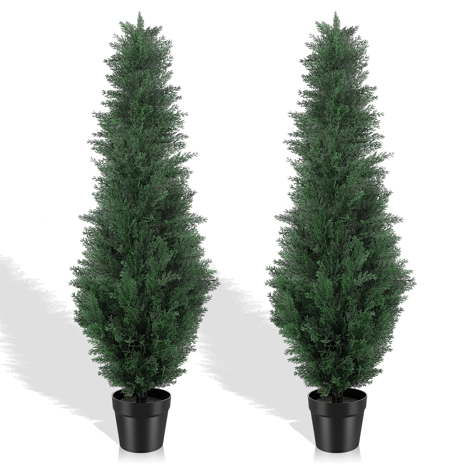 4FT Artificial Cedar Trees Set of 2