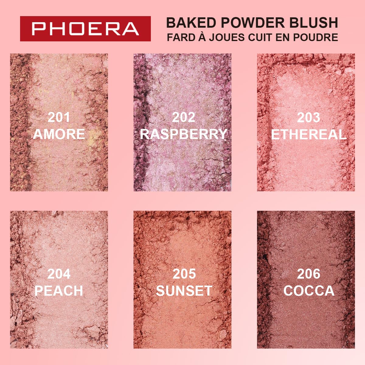 Phoera Baked Powder Blush, Richly Pigmented & Buildable - Image 3