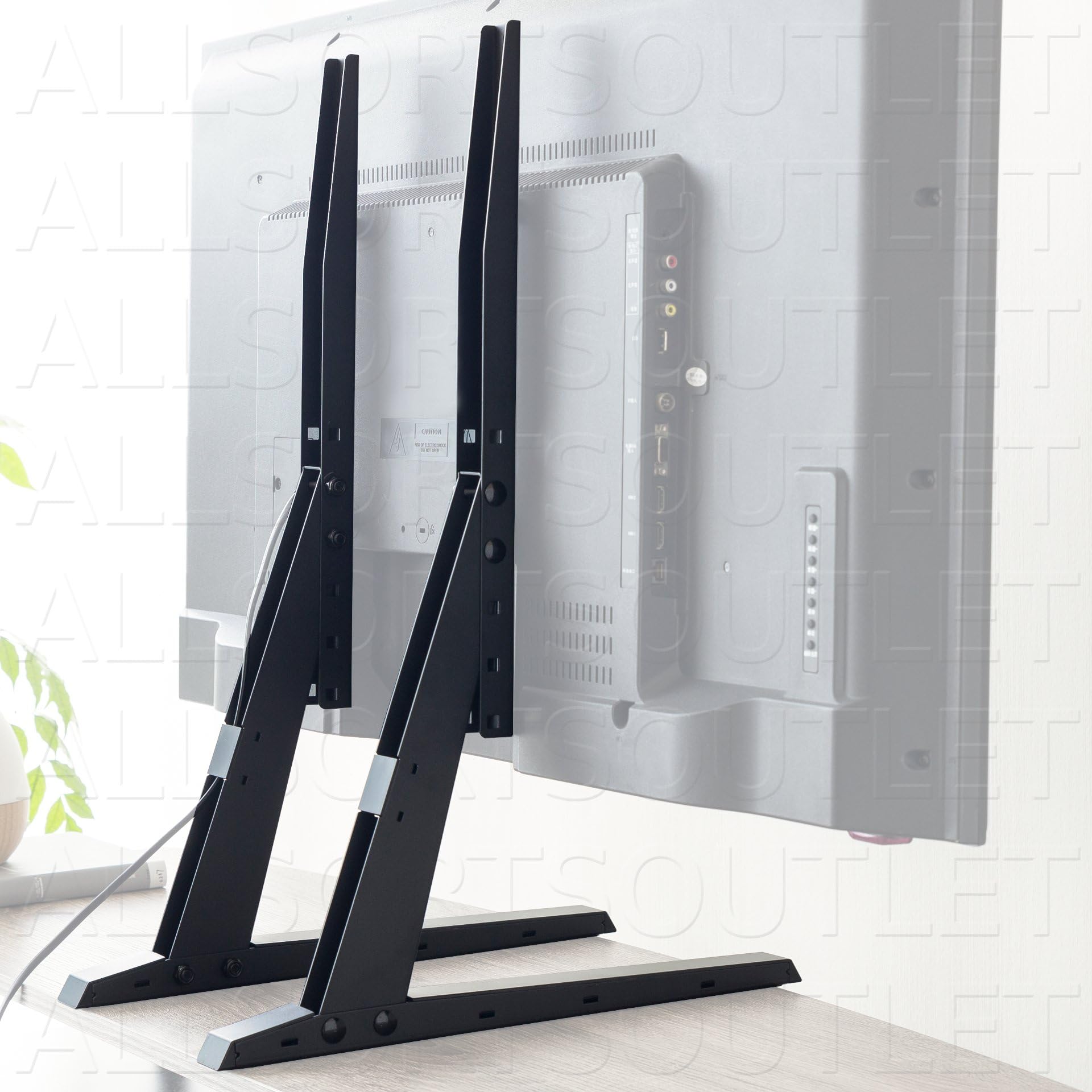 Universal LCD Flat Screen TV Table Top VESA Mount Stand Legs Black fits 22" to 65"