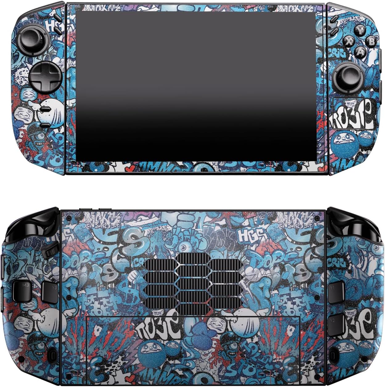 Glossy Glitter Gaming Skin Compatible with Lenovo Legion Go 2 (2025) - Blue Meanies - Premium 3M Vinyl Protective Wrap Decal Cover - Easy to Apply | Crafted in the USA by MightySkins